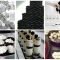 food for a black and white themed party | party/black and white