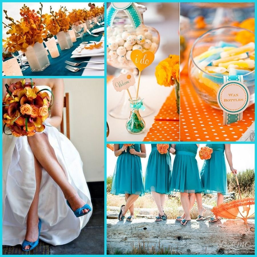 10 Elegant Orange And Blue Wedding Ideas free wedding planning guide with burnt orange and orange color 2 2023