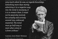 from cardinal john henry newman's &quot;the idea of a university