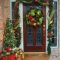 front door christmas decorations, front door christmas decorating