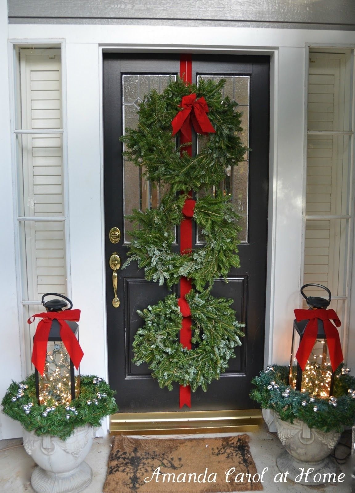10 Spectacular Front Door Christmas Decorations Ideas front porch christmas decorating ideas source marthastewart 2023