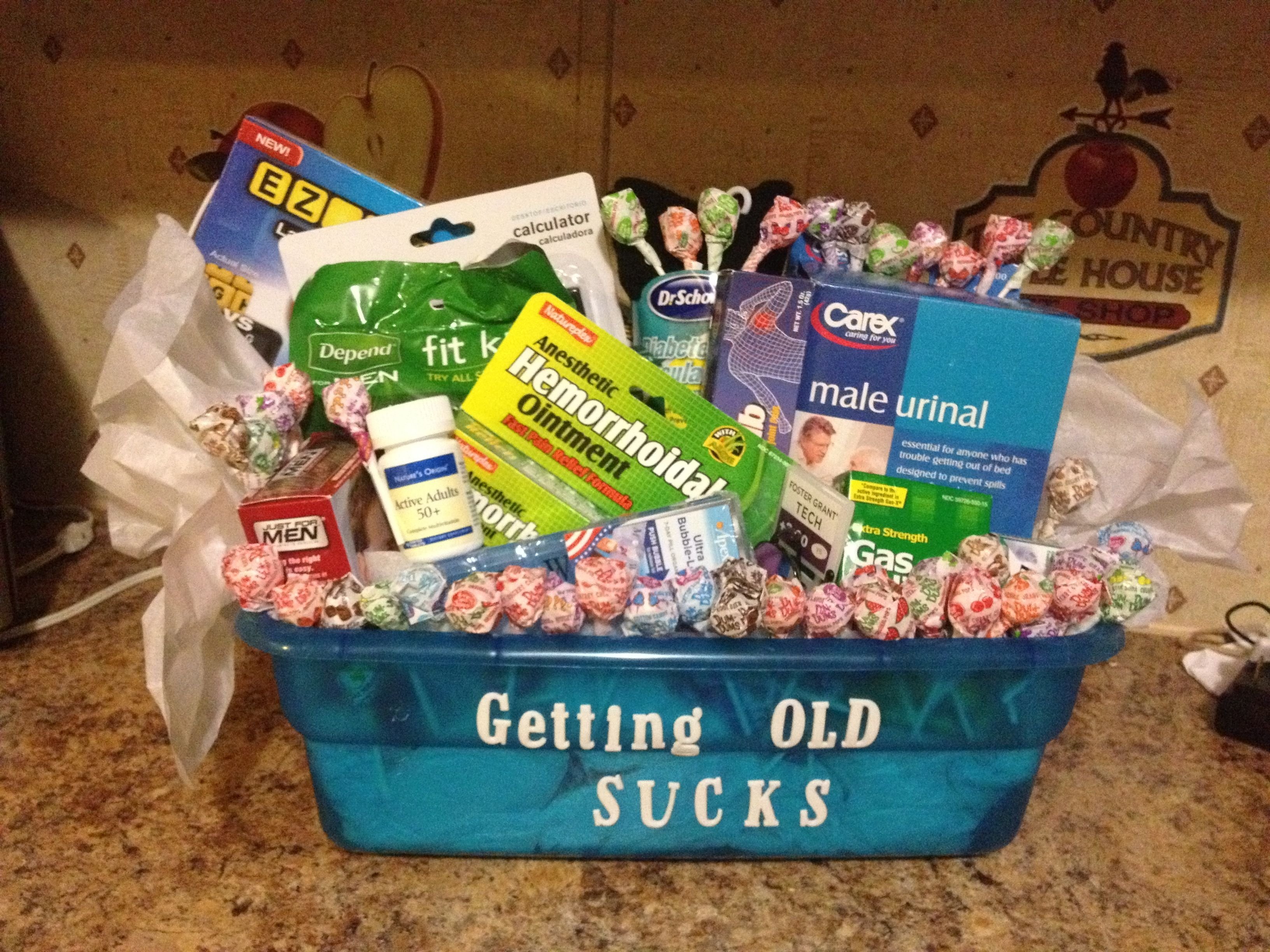 10 Famous Gift Ideas For Old People gag gift i made for my father n laws 50th birthday get a basket 4 2022