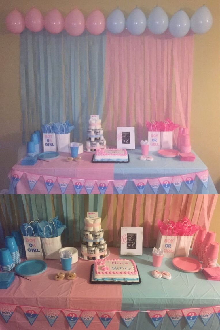 10 Fabulous Twin Gender Reveal Party Ideas gender reveal party decoration i did for my reveal shower pinteres 2 2022