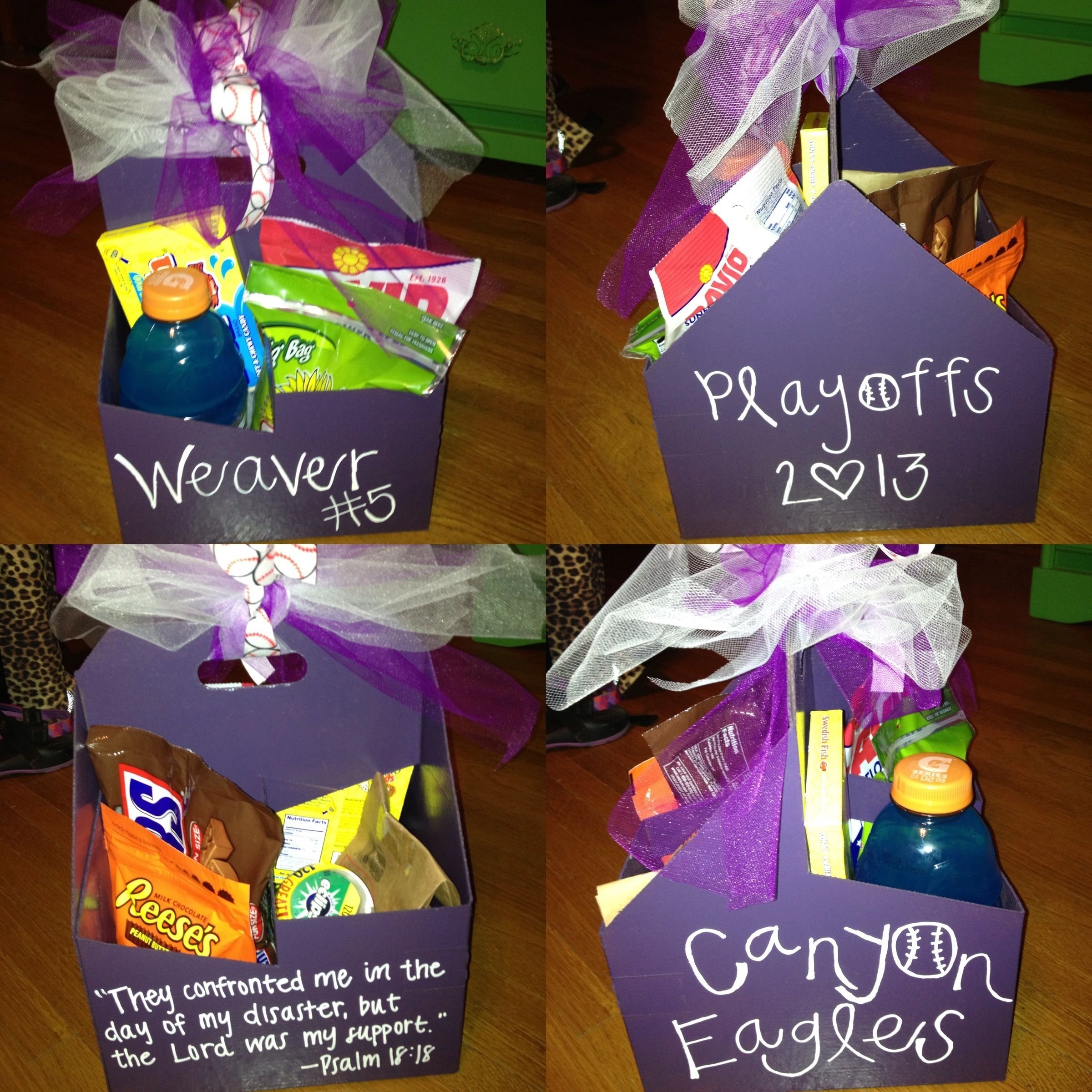 10 Gorgeous Gift Ideas For Basketball Players gift basket idea paint and add ribbon to a drink holder from a fast 1 2022