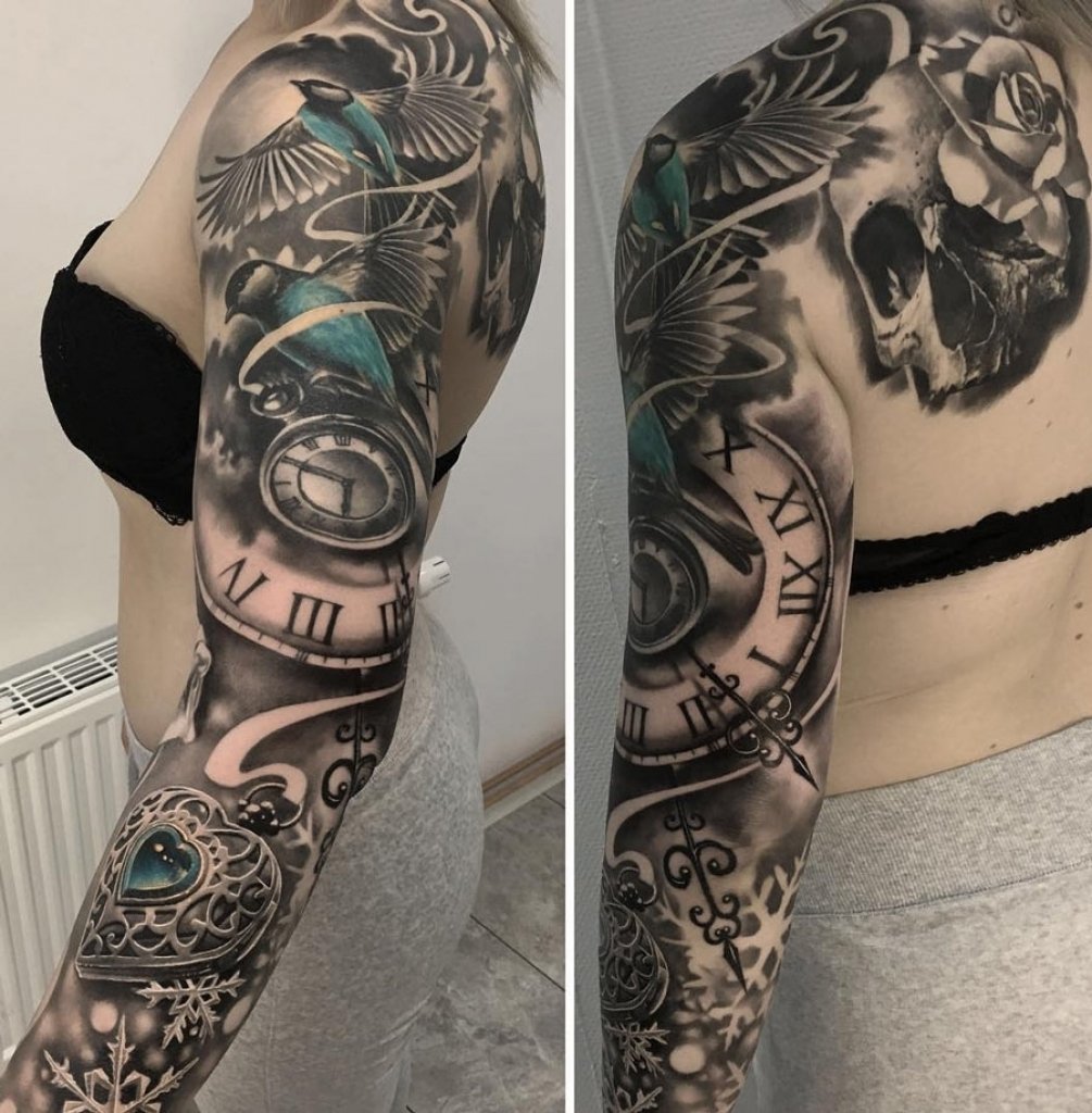 10 Spectacular Sleeve Tattoo Ideas For Girls girl full sleeve tattoo ideas amazing tattoo 2022