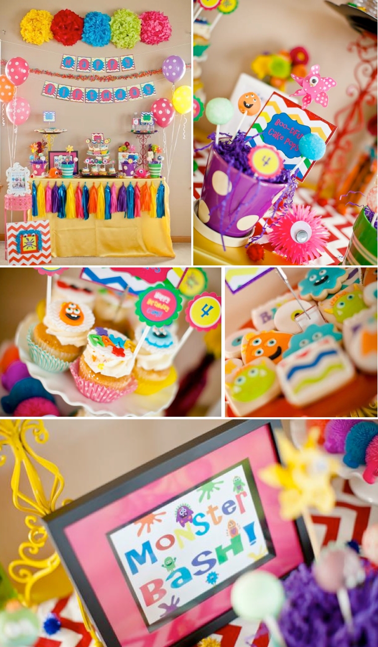10 Trendy Ideas For Girls Birthday Parties girly monster bash girl birthday party planning ideas decorations 2022
