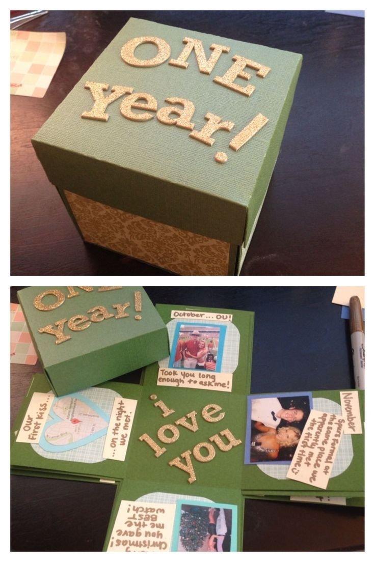 10 Trendy Good One Year Anniversary Ideas glitter adventure exploding box class relationships 8 2022