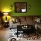 green and brown living room | apartment touch up | pinterest