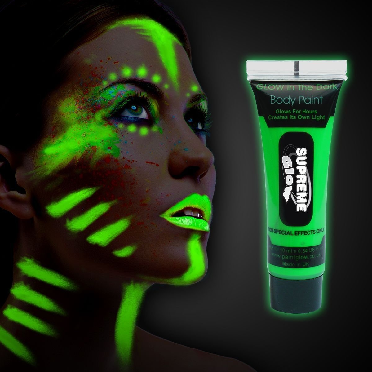 10 Fantastic Glow In The Dark Costume Ideas green glow in the dark body paint bar mitzvah and halloween costumes 2022