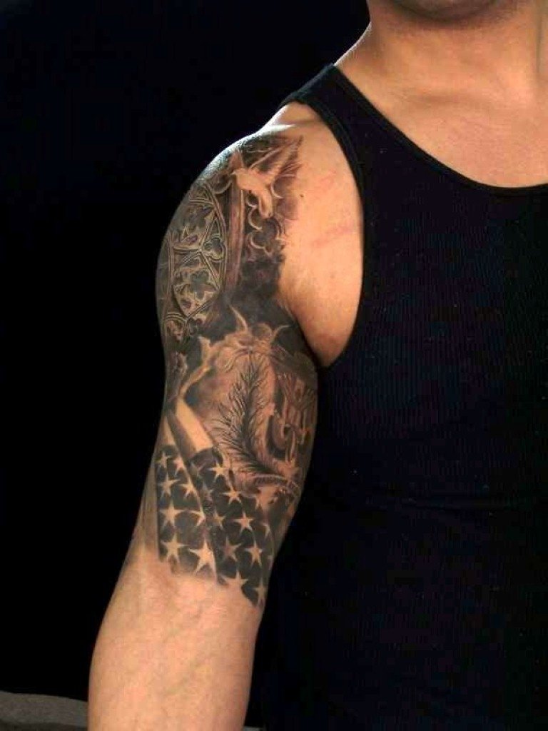 10 Gorgeous Badass Tattoo Ideas For Guys half sleeve tattoos designs tattoo pinterest sleeve tattoo 2 2022