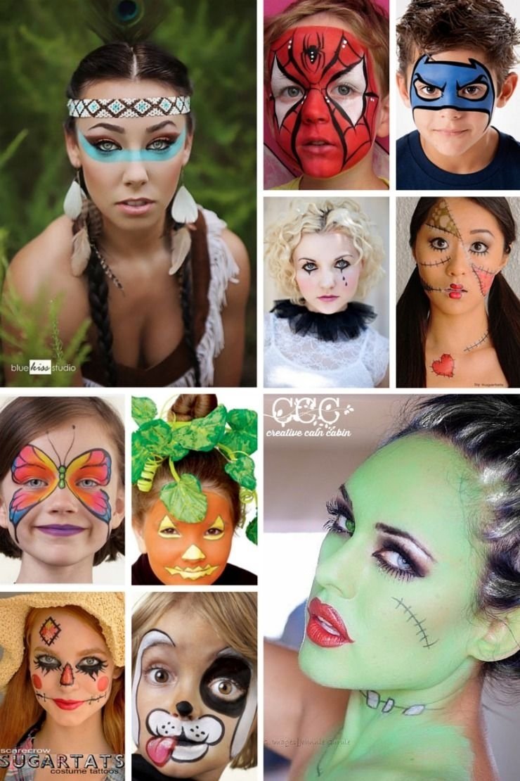 10 Fashionable Easy Halloween Face Painting Ideas For Kids halloween ideas and inspiration halloween face paintings 2022