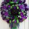 halloween lime, purple &amp; black deco mesh witch wreath, fall wreath