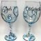 hand painted wine glasses ideas design : beautiful glass painting