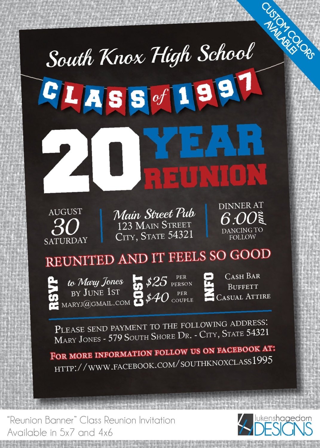 10 Unique Class Reunion Ideas 20 Year high school reunion invitation template 2022