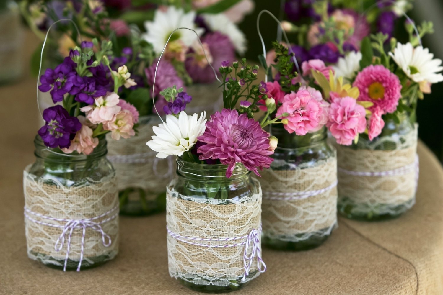 10 Pretty Mason Jar Ideas For Wedding homemade mason jar centerpieces for bridal shower mason jar crafts 1 2022