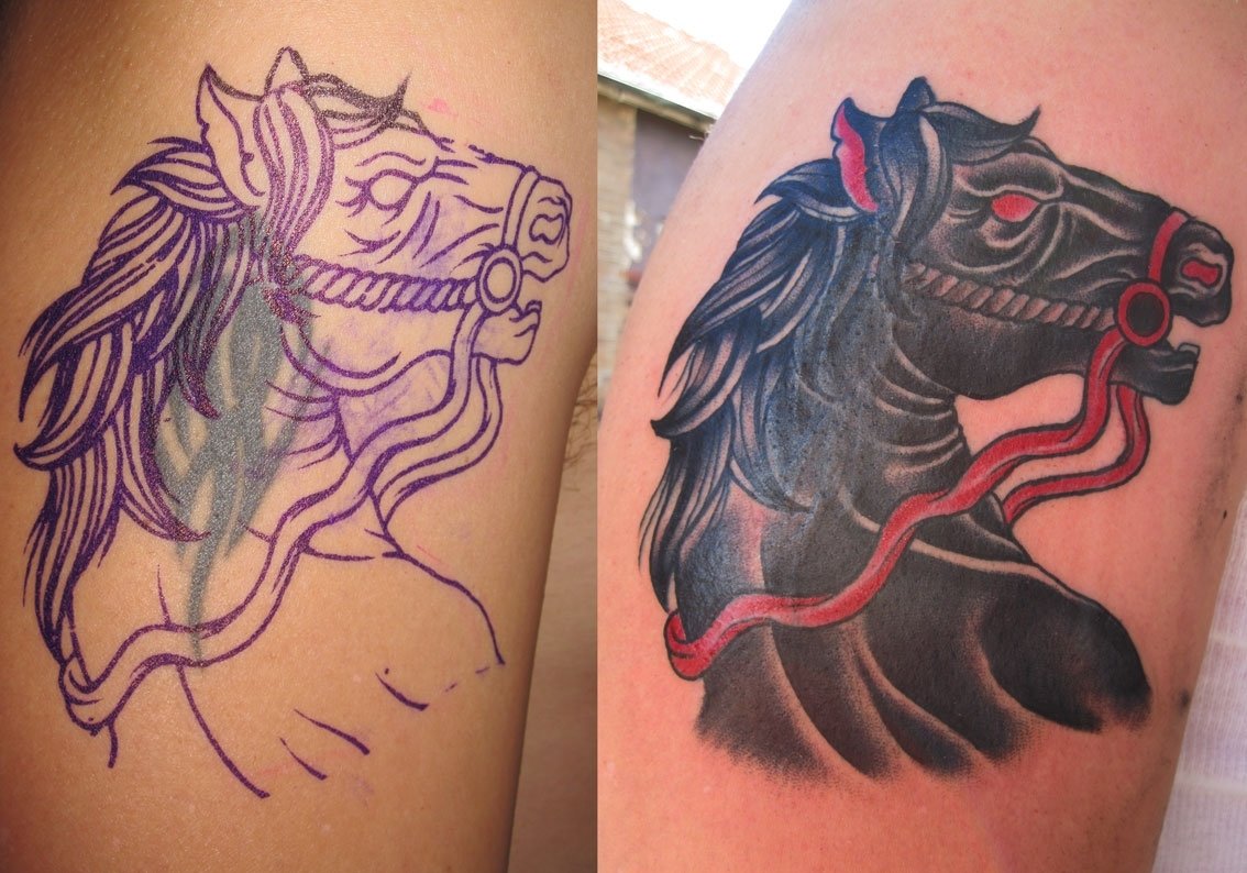 10 Stylish Heart Tattoo Cover Up Ideas horse tattoo cover up tattoo love 2023