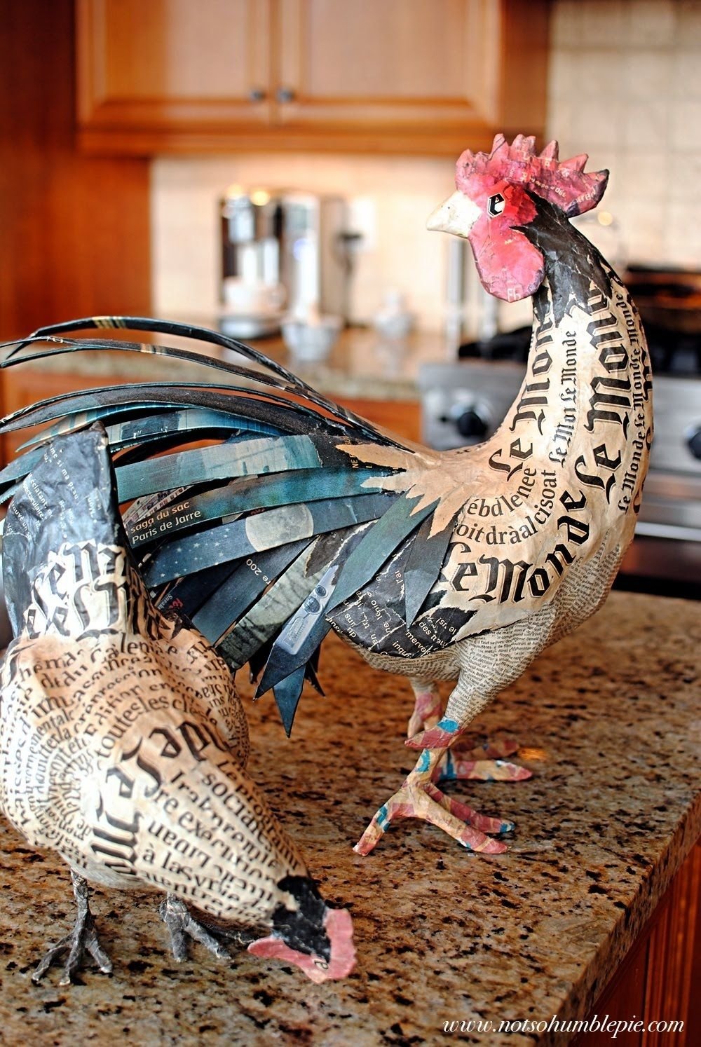 10 Spectacular Paper Mache Ideas For Adults humble kitchen mascots le monde newsprint paper mache they rock http 2022