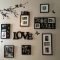 ideas for hanging multiple pictures on wall • walls ideas