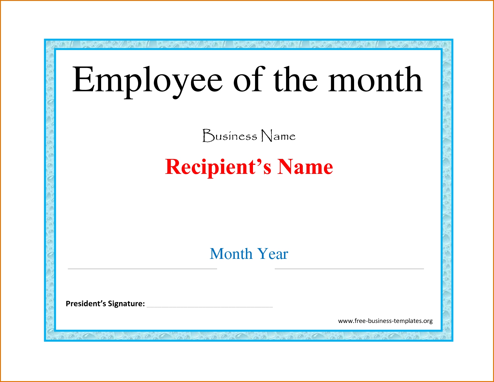 10 Awesome Employee Of The Month Ideas ideas of employee of the month printable certificate with additional 2022