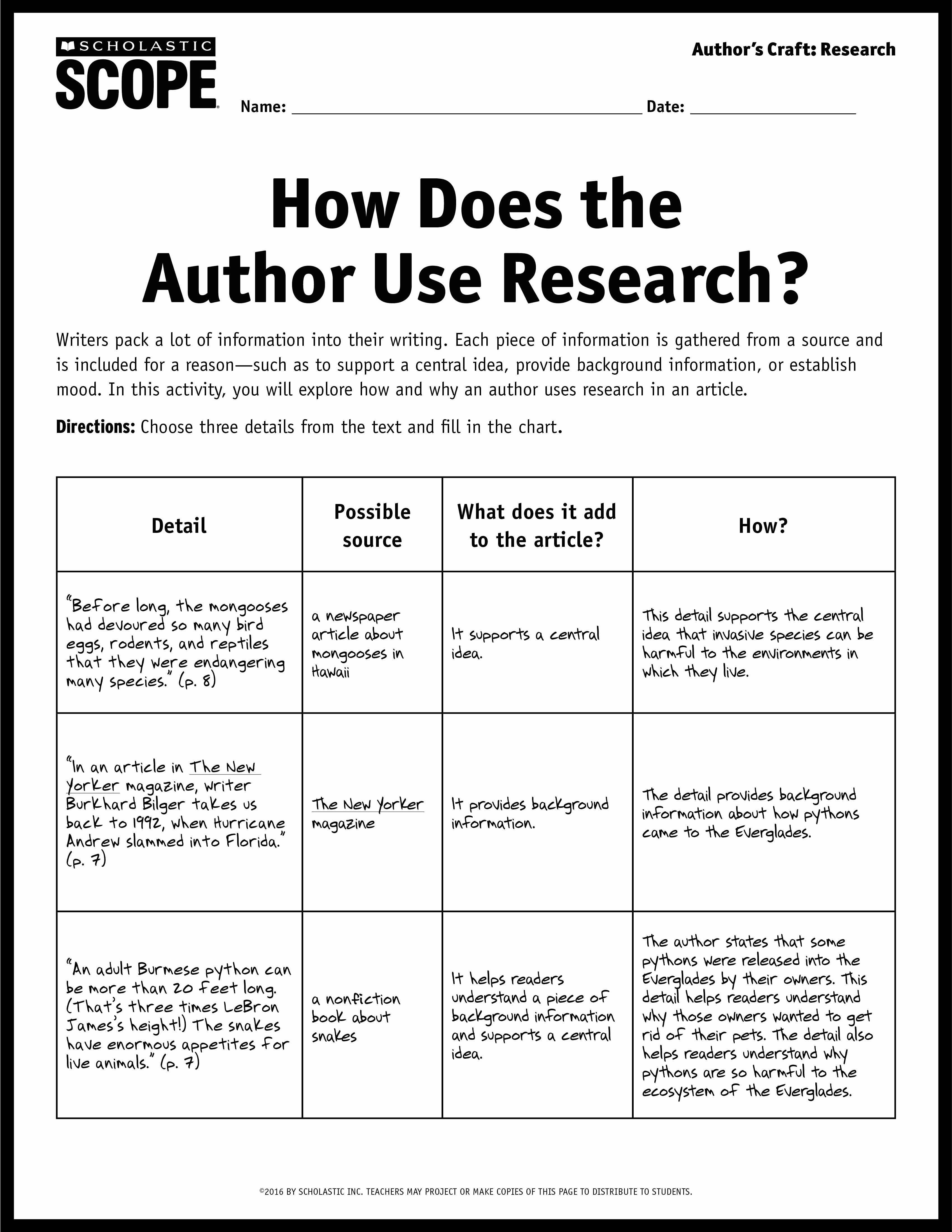 research articles for middle school students