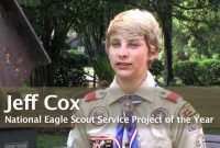 jeff cox, national eagle scout service project of the year for the