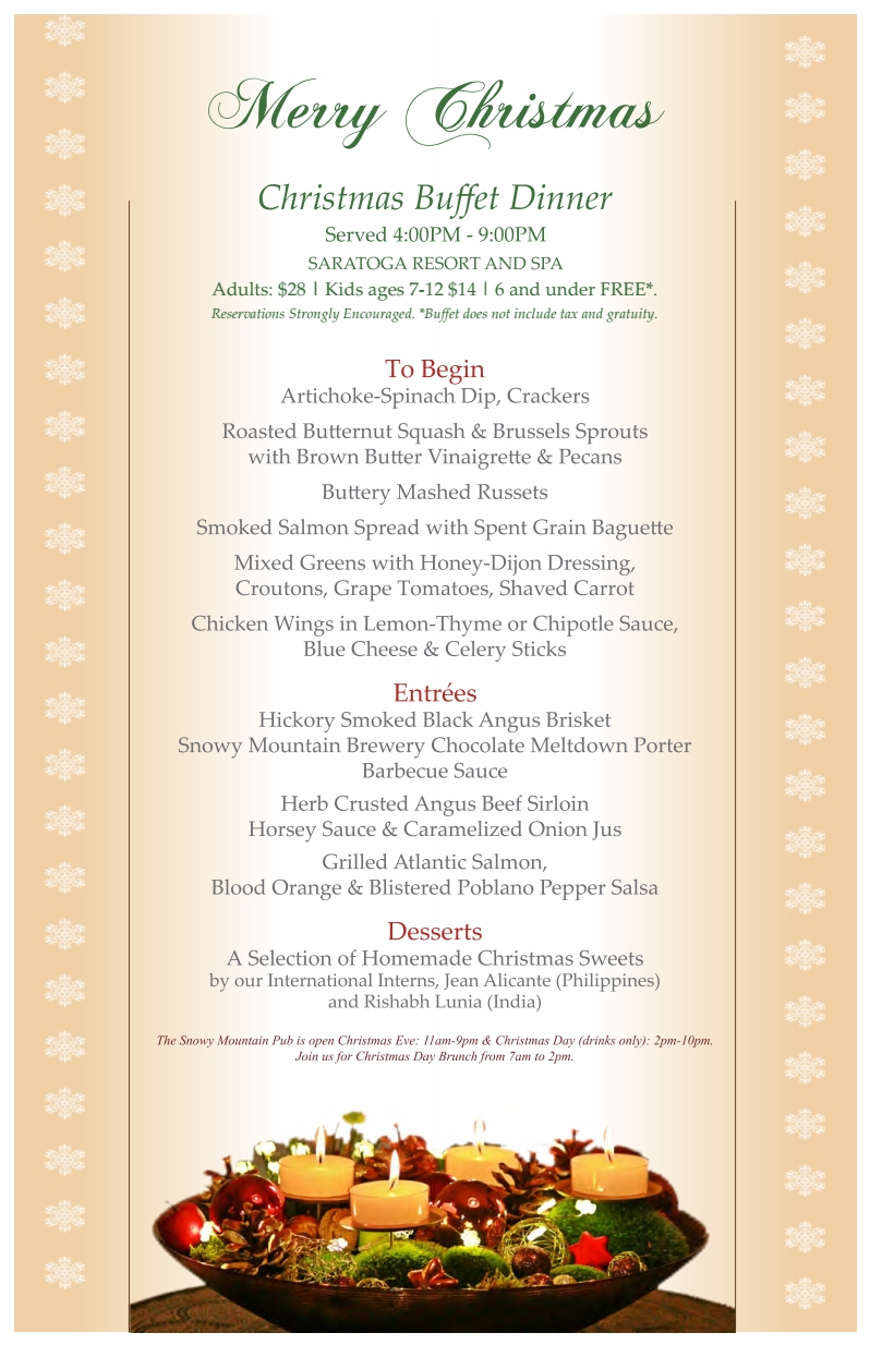 10 Lovable Christmas Eve Menu Ideas Buffet join us for a christmas day dinner and new years eve buffet 1 2022