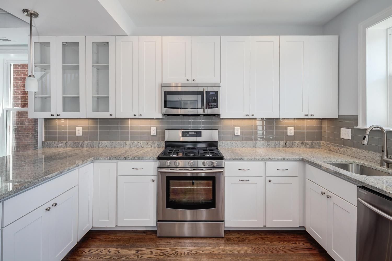 Kitchen Kitchen Backsplash Ideas Black Granite Countertops White 1 