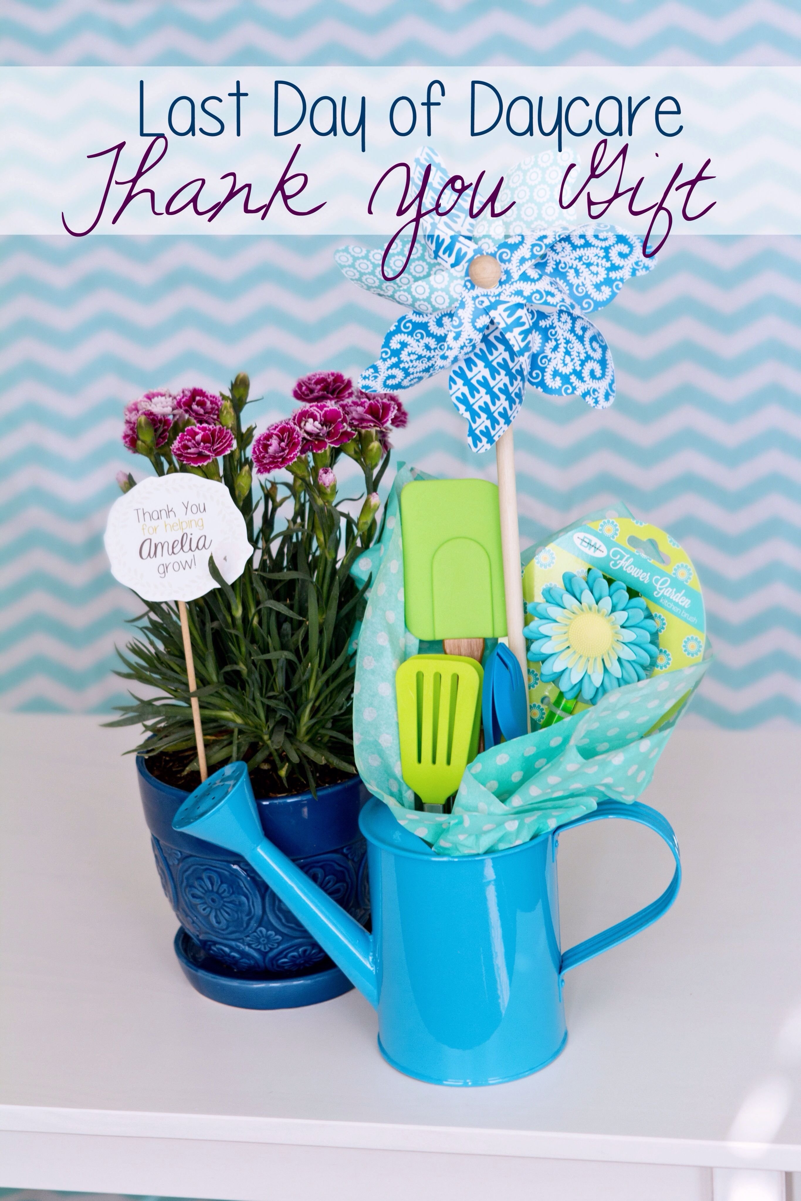 10 Cute Gift Ideas For Daycare Teachers last day of daycare gift the tag says thank you for helping 1 2023
