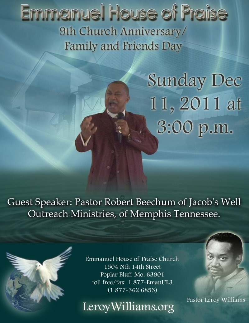 10 Fabulous Ideas For Family And Friends Day At Church leroy williams the official website of pastor leroy williams and 2023