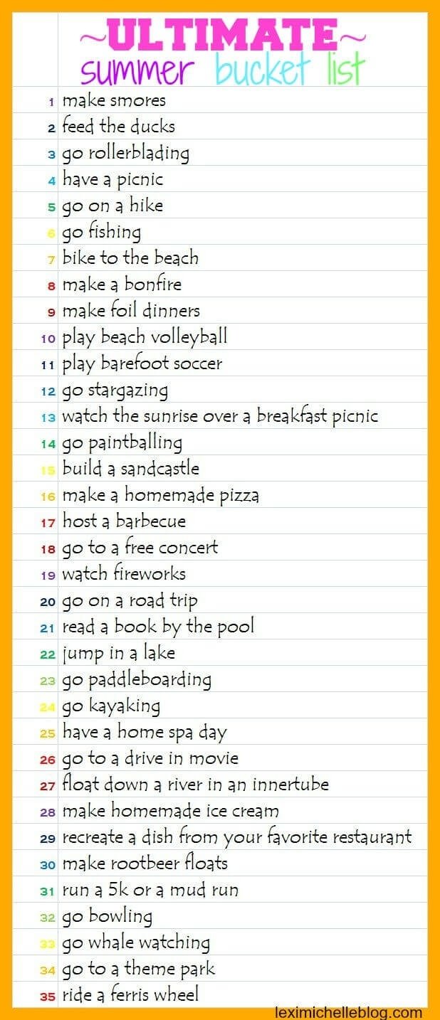 10 Perfect Bucket List Ideas For Couples lexi michelle blog the ultimate summer bucket list 2022