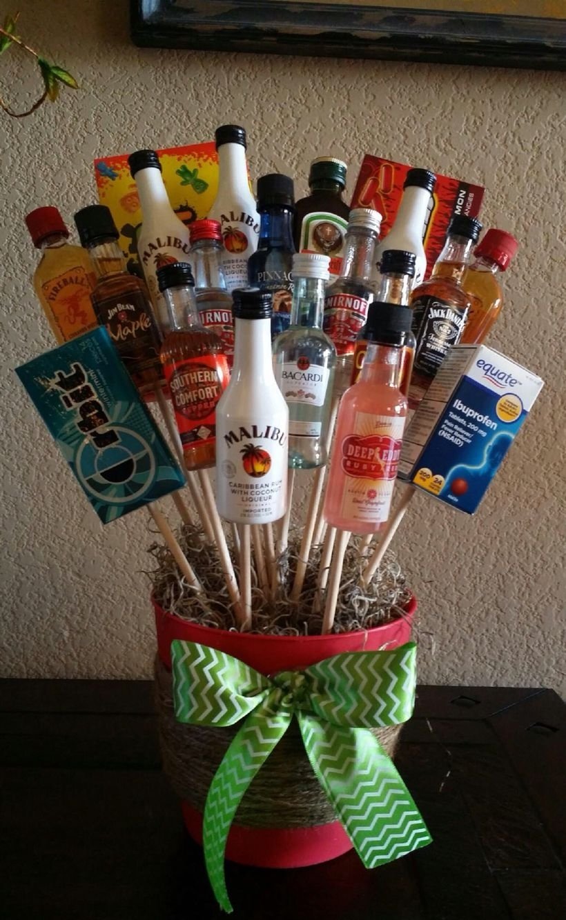 10 Perfect Creative Yankee Swap Gift Ideas liquor bouquet for white elephant gift you cant go wrong 4 2022