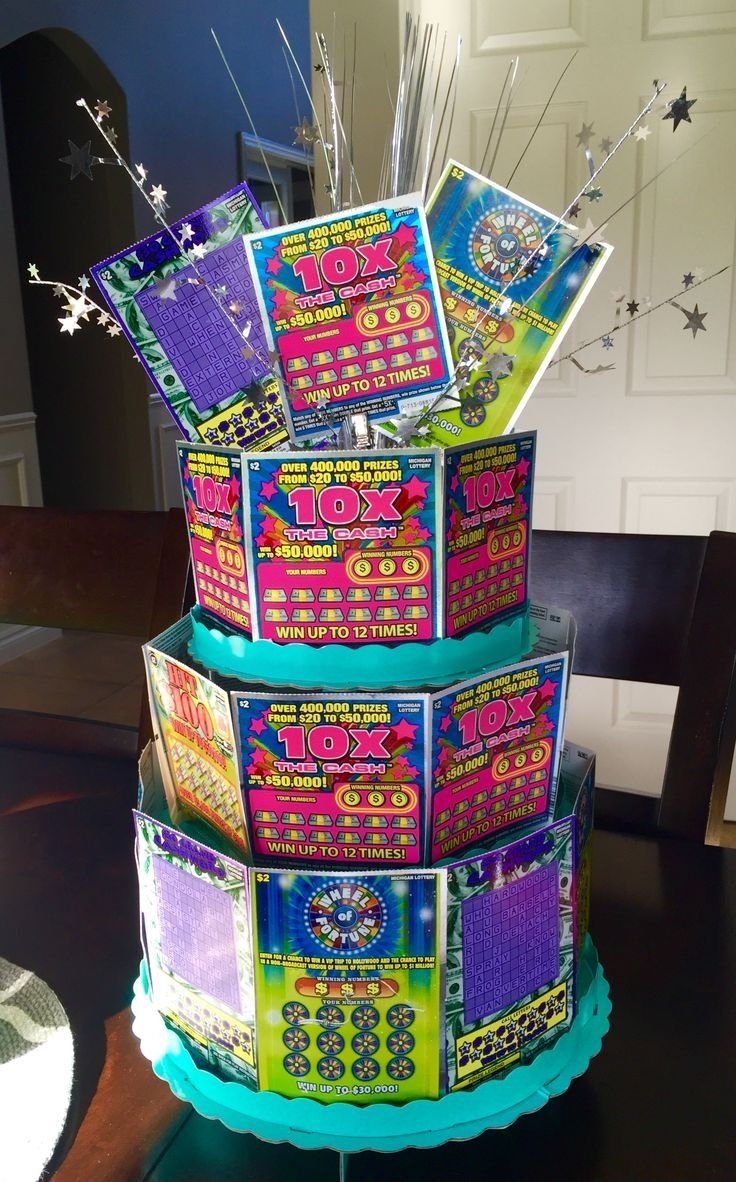 10 Most Popular Ideas For 60Th Birthday Gifts lottery cake birthday gift raffle ideas made from scratch off 1 2022