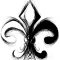 love fleur de lis. this would make a great tattoo. brush strokes and