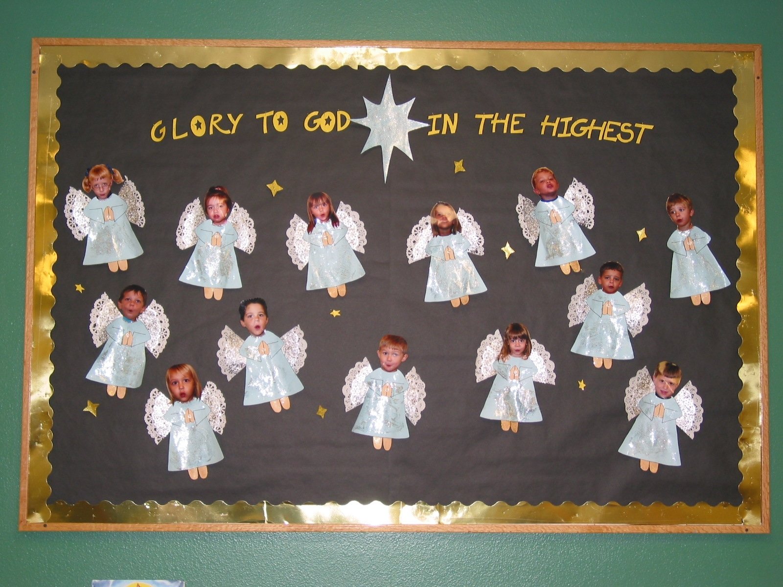 10 Lovely Christmas Bulletin Board Ideas For Church made a heavenly host out of my preschoolers sweet lil angels 1 2022