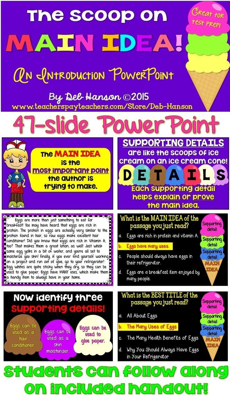 10 Unique Finding The Main Idea Powerpoint main idea powerpoint students language arts and literacy 2022