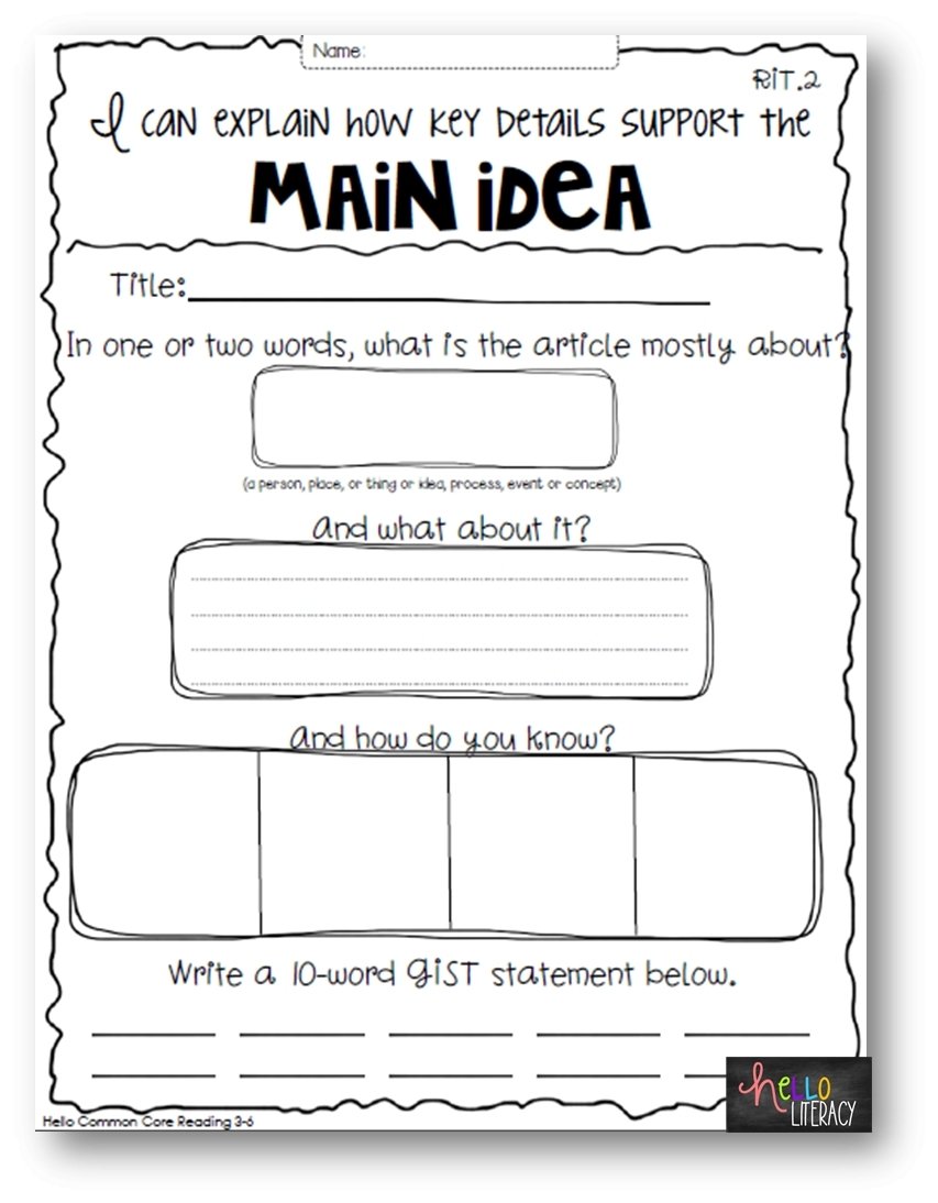 10 Gorgeous Main Idea And Supporting Details Games main idea third grade worksheet worksheets for all download and 9 2022