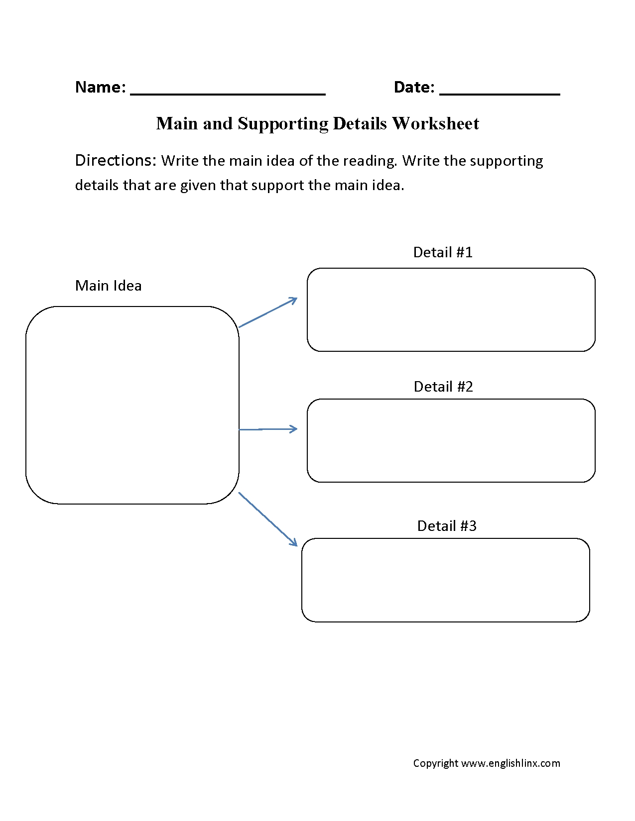10 Most Popular Main Idea And Supporting Details Graphic Organizer main idea worksheets main idea and supporting details worksheet 1 2022