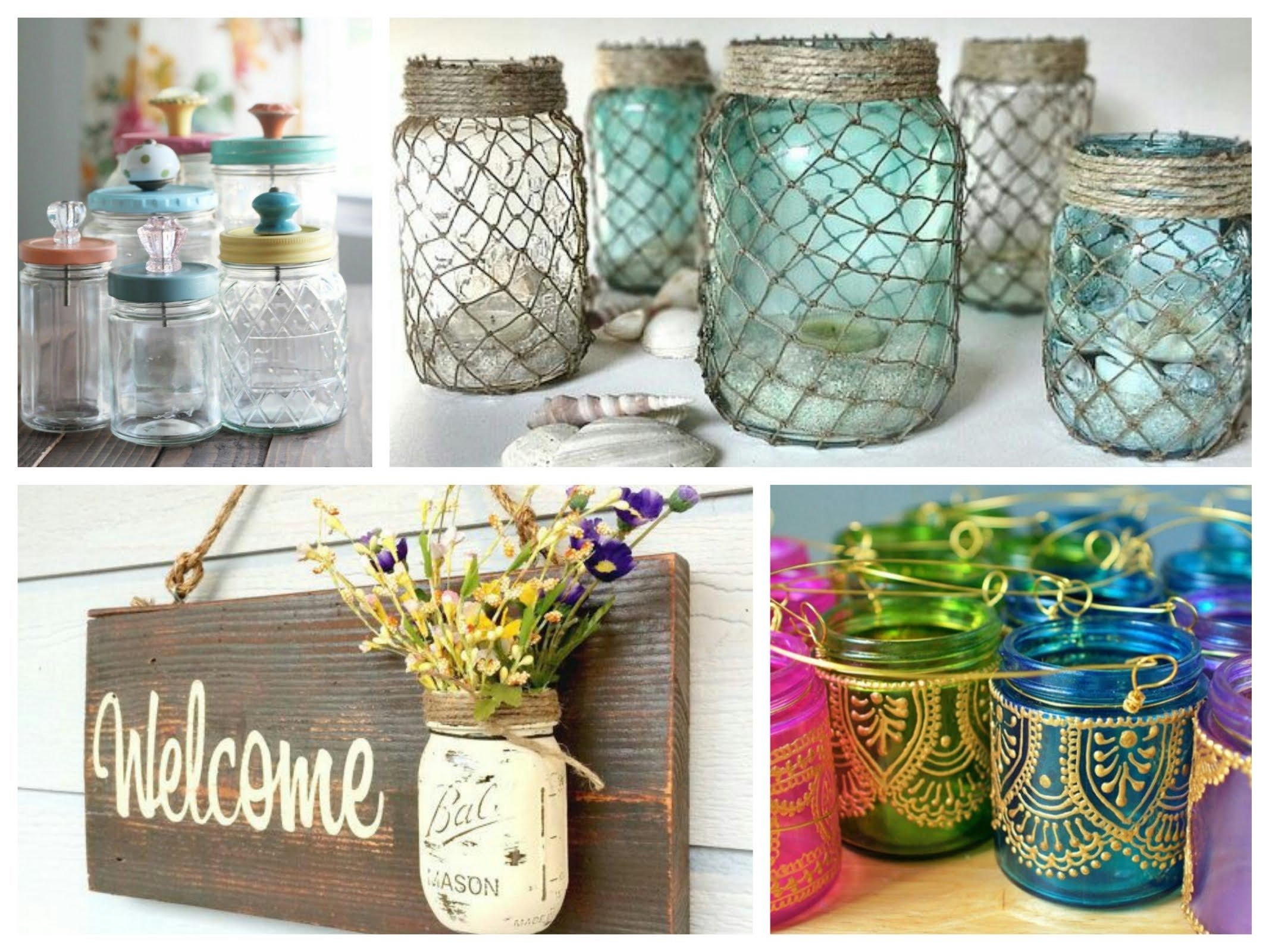 10 Pretty Craft Ideas With Mason Jars mason jar crafts inspiration diy room decoration ideas upcycled 2022
