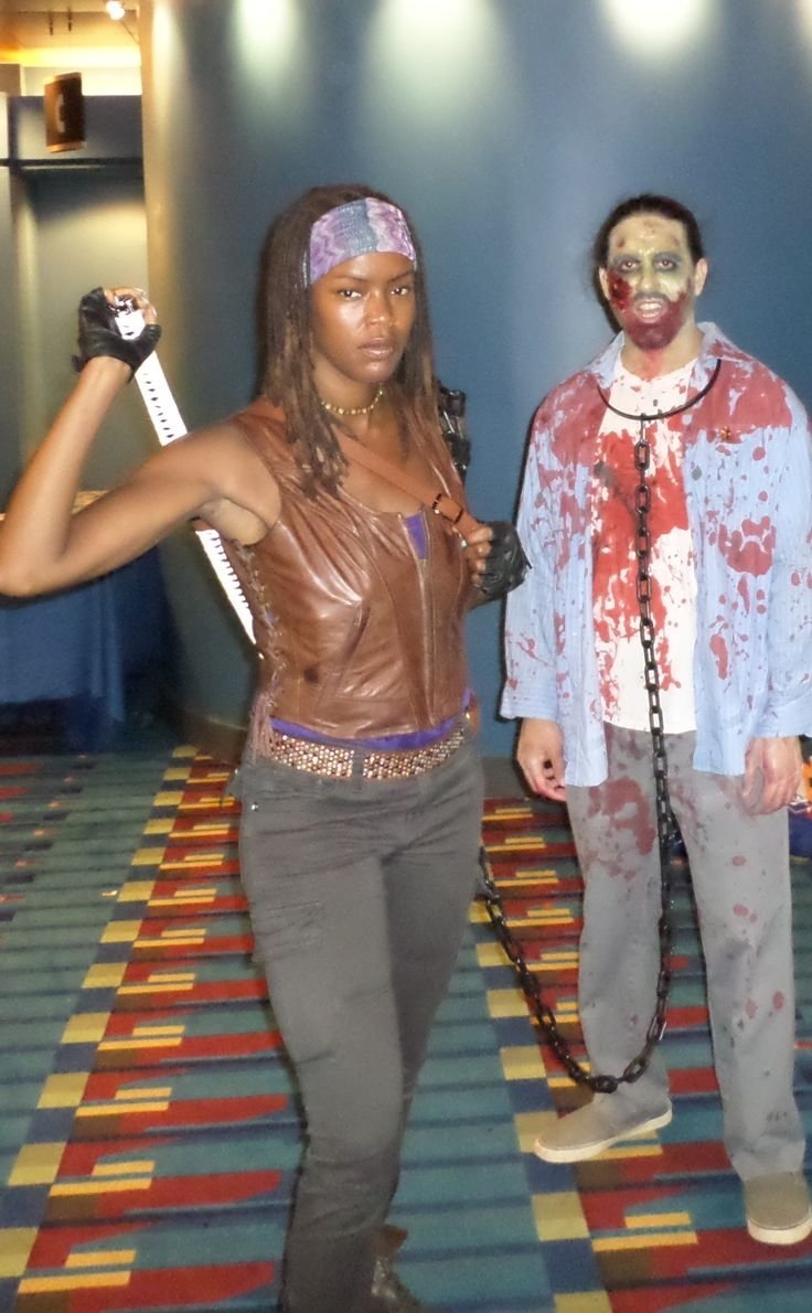 10 Spectacular The Walking Dead Costume Ideas michonne and walker pet costume the walking dead halloween 2023