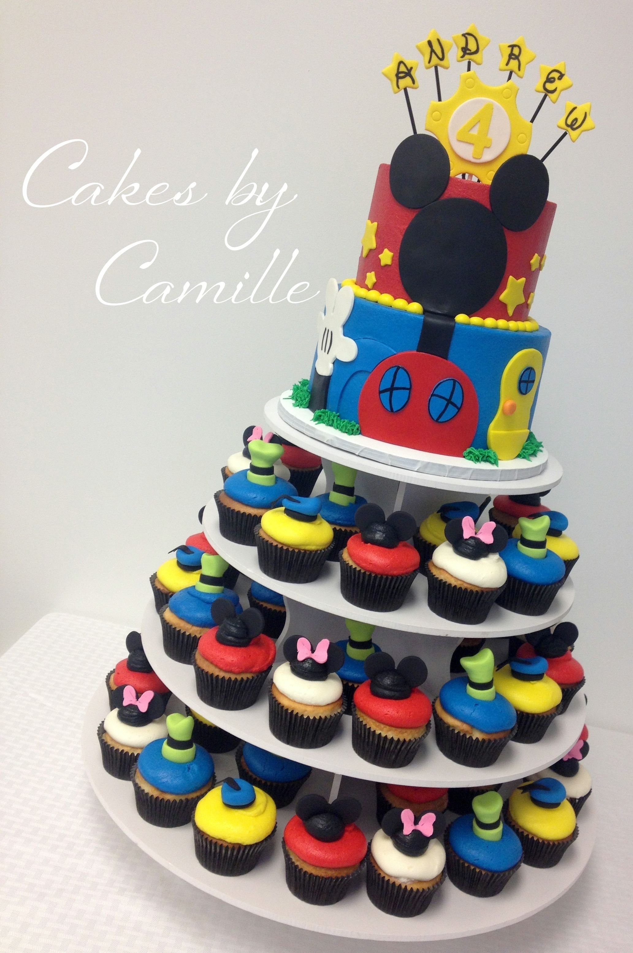10 Ideal Mickey Mouse Clubhouse Cakes Ideas mickey mouse clubhouse birthday cupcake tower cake childrens 2022