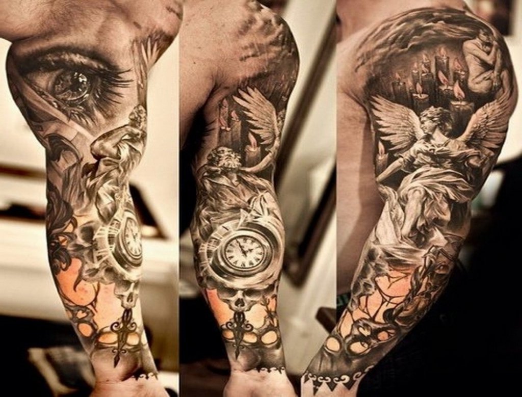 5. Popular Leg Sleeve Tattoo Styles - wide 9