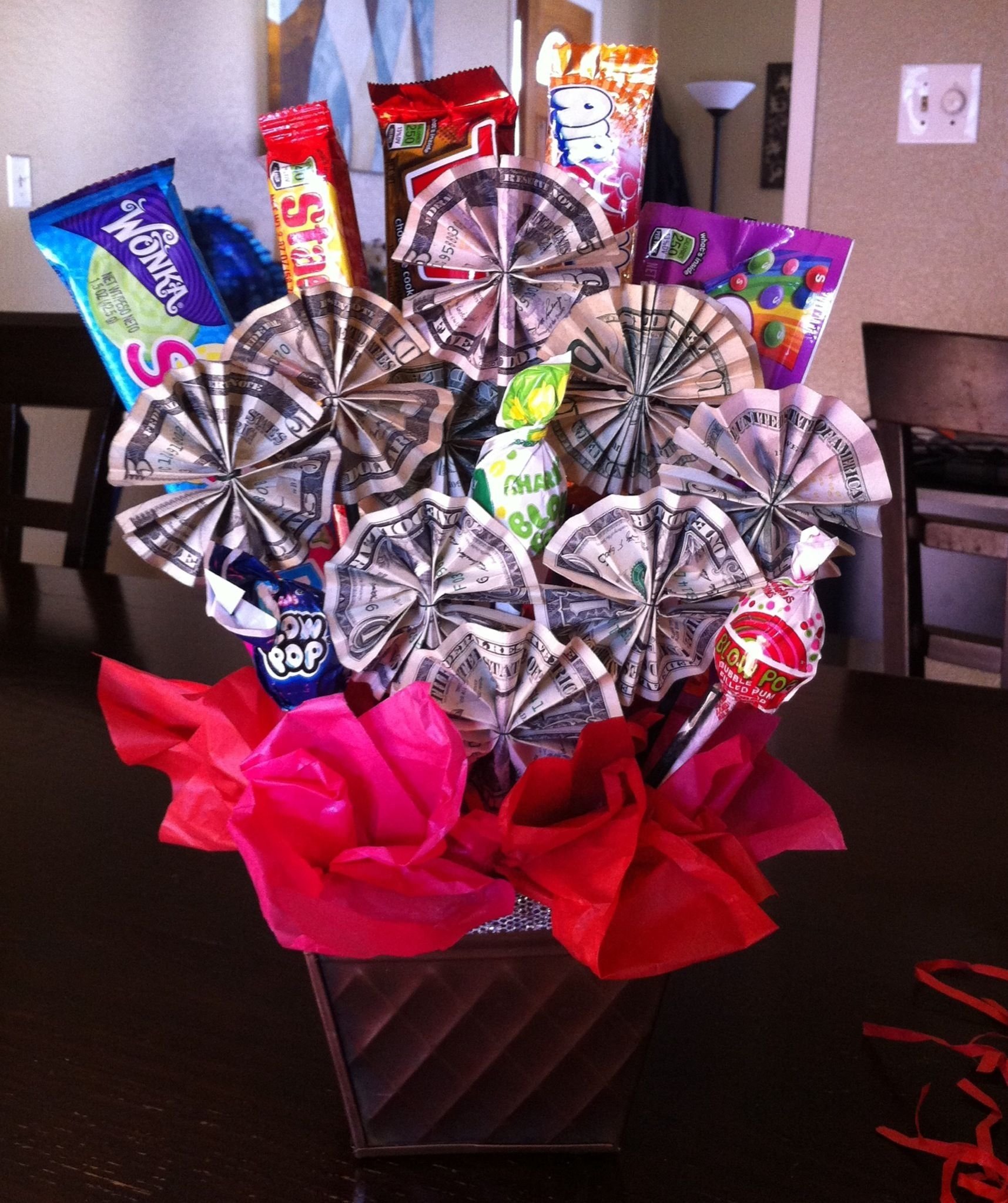 10 Nice 8Th Grade Graduation Gift Ideas money candy bouquet i made this for my niece as a gift for her 2022