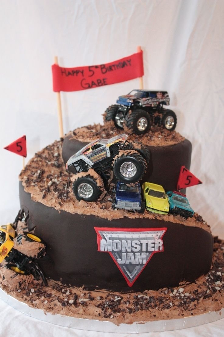 10 Perfect Monster Truck Birthday Party Ideas monster truck cakes monster truck cake hunters 4th birthday 2022