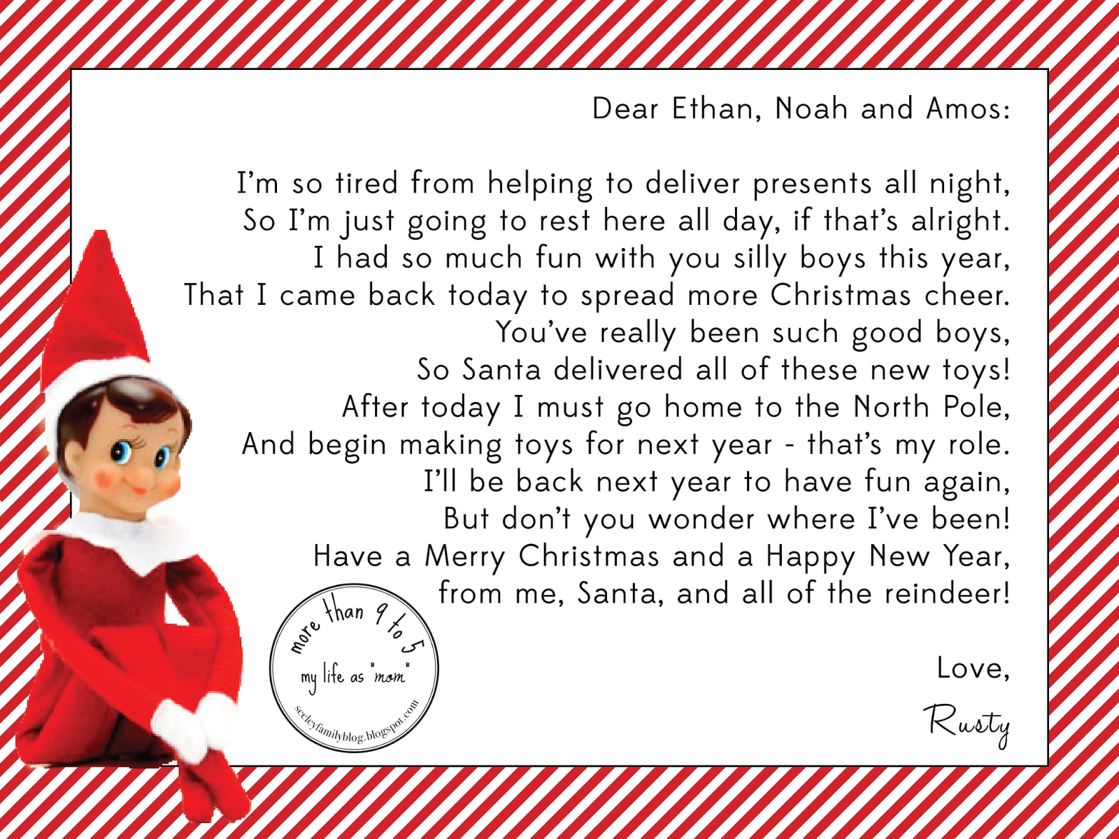 10 Great Elf On The Shelf Letter Ideas more than 9 to 5my life as mom the elf 2022