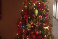 multi colored light christmas tree with the traditional christmas