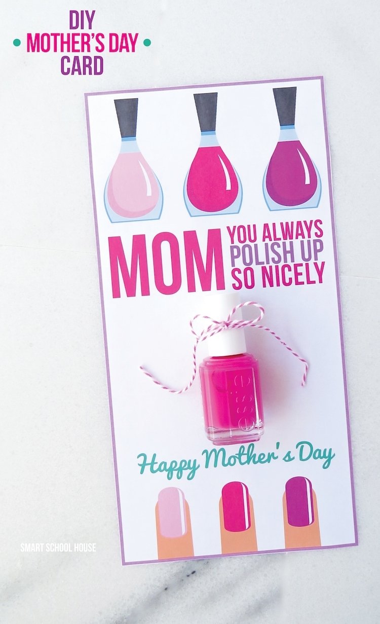 10 Perfect Cute Mothers Day Card Ideas nail polish mothers day card 2022