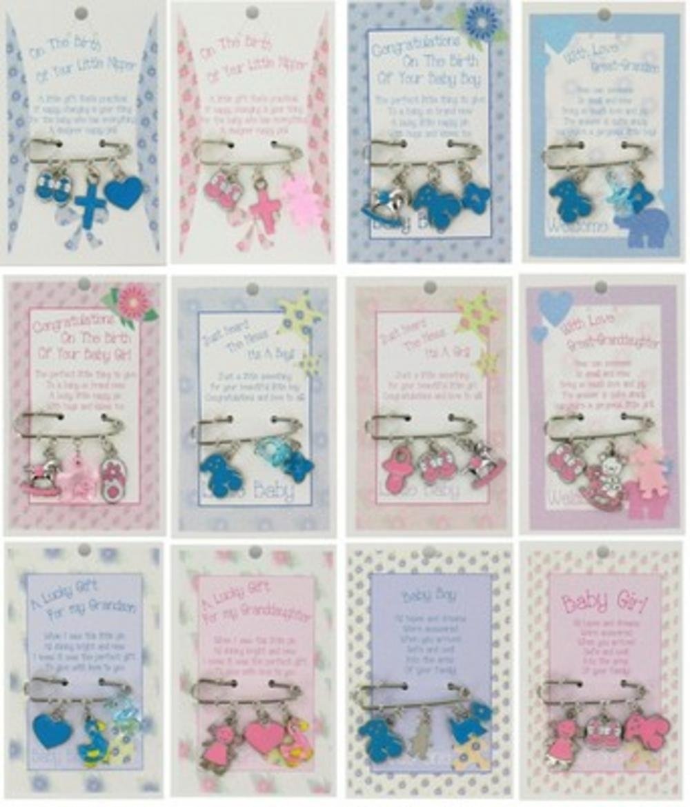 10 Unique Gift Ideas For New Baby new baby nappy pin charms special sentimental gift gifts love kates 2022