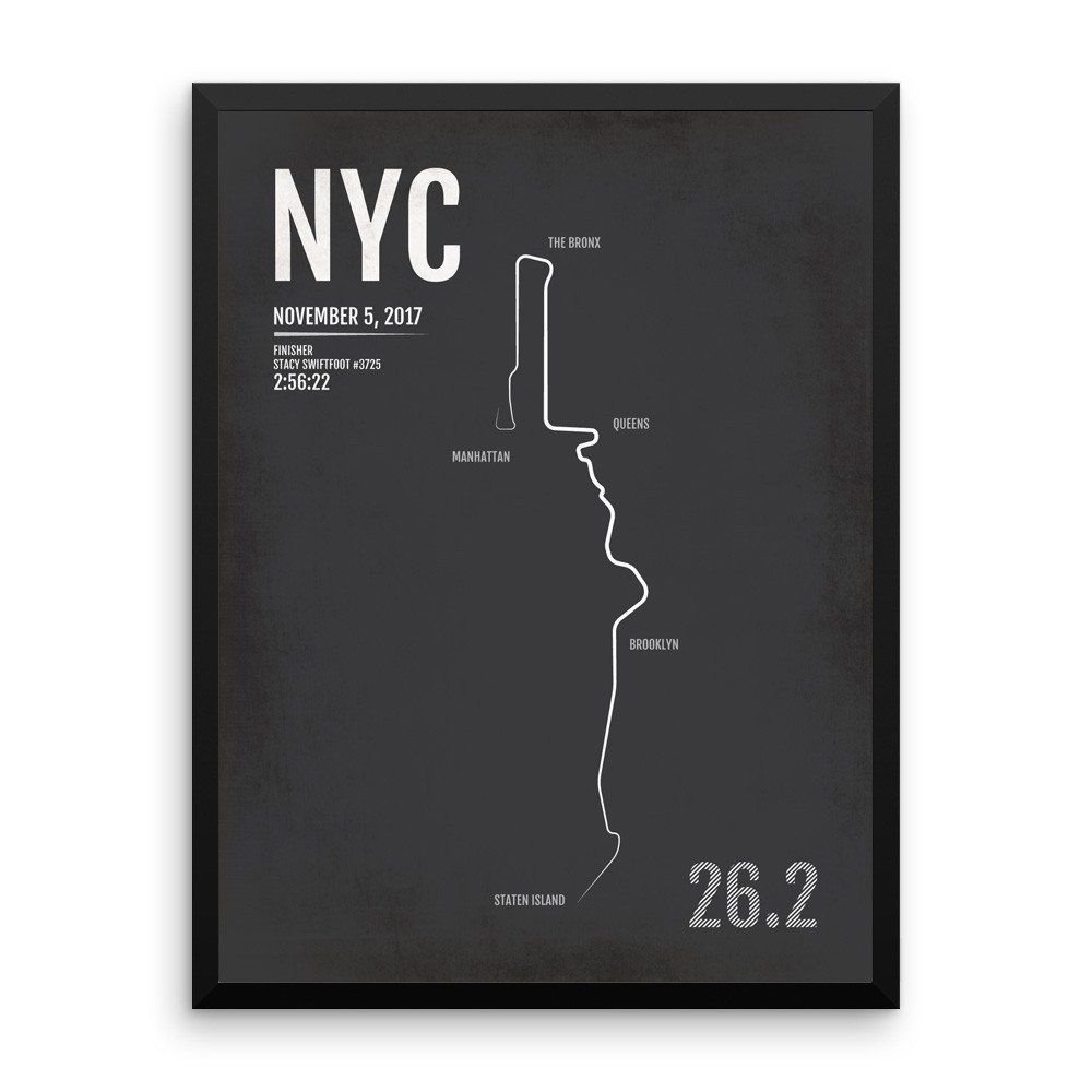 10 Awesome New York City Gift Ideas new york city marathon map print nyc personalized for 2017 affiches 2022