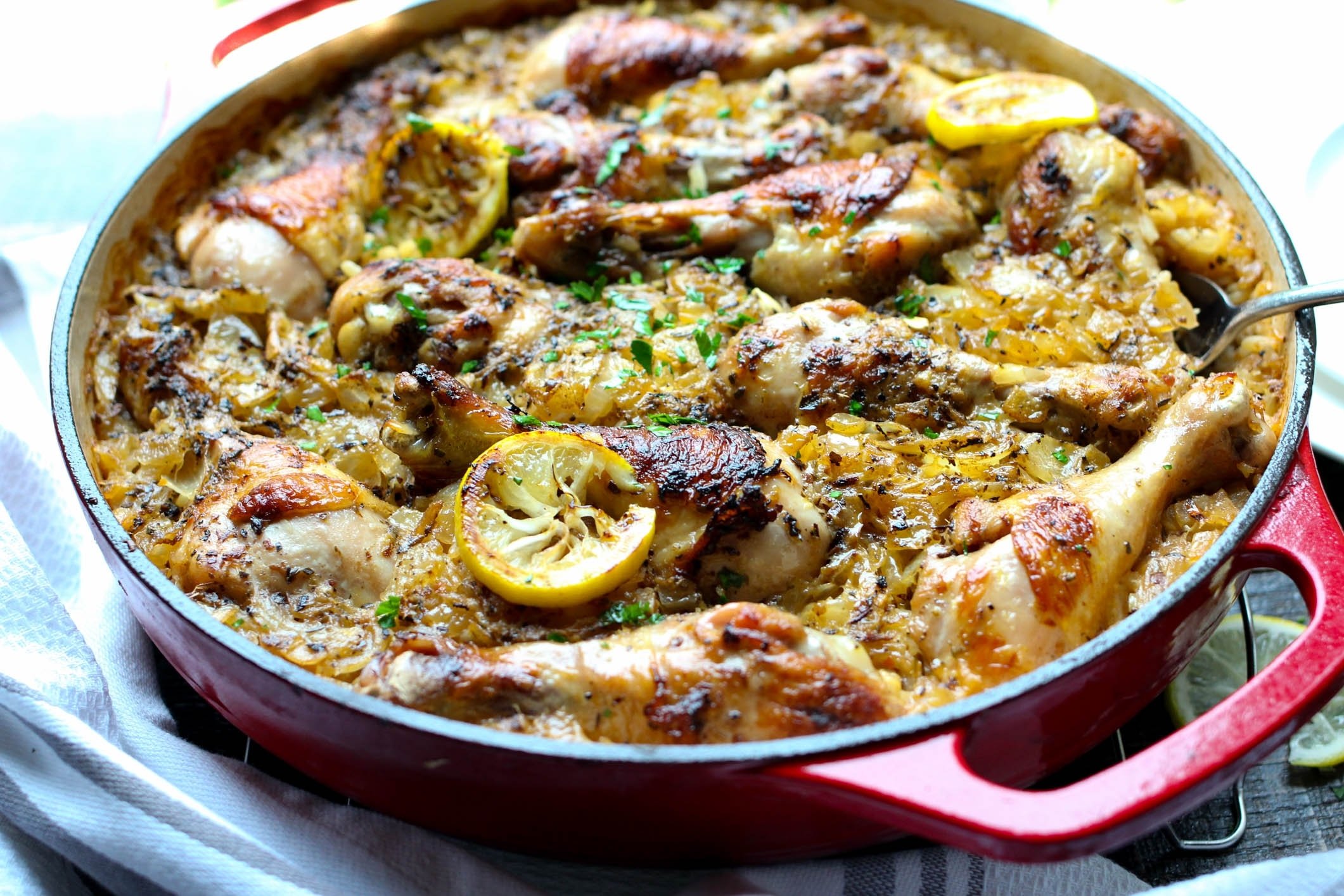10 Trendy Chicken And Rice Dinner Ideas one pot roasted greek chicken and rice girl and the kitchen 2022