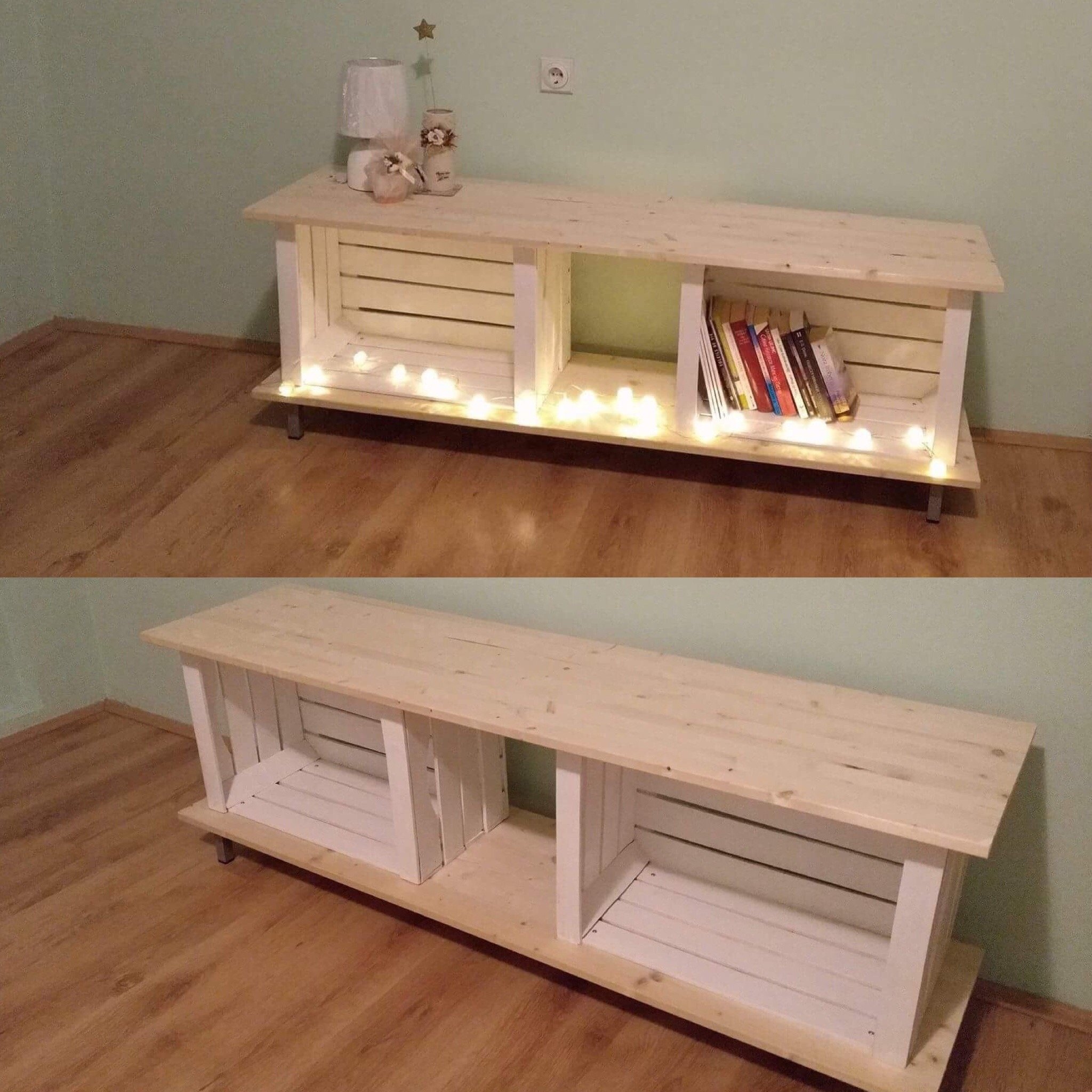 10 Amazing Do It Yourself Furniture Ideas our first diy project wooden crates pinterest inspired tv stand 2022